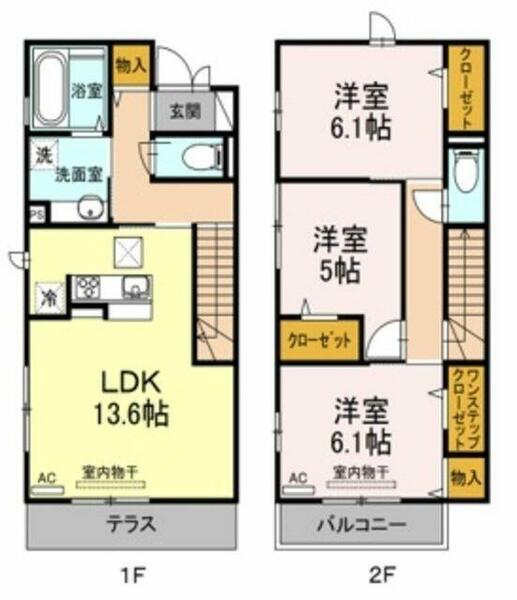 ファミールＢ 101｜東京都練馬区西大泉６丁目(賃貸アパート3LDK・1階・82.25㎡)の写真 その2