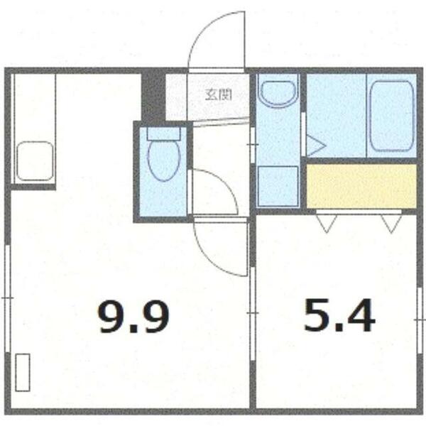 北海道札幌市手稲区稲穂一条１丁目(賃貸マンション1LDK・4階・35.10㎡)の写真 その2