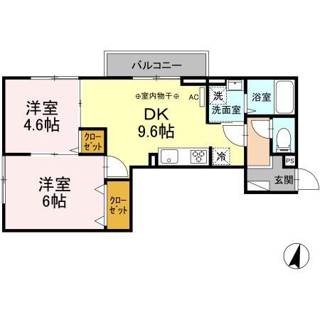神奈川県横浜市戸塚区平戸町(賃貸アパート2DK・3階・45.94㎡)の写真 その2