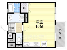 大阪府吹田市元町（賃貸マンション1R・3階・27.32㎡） その2