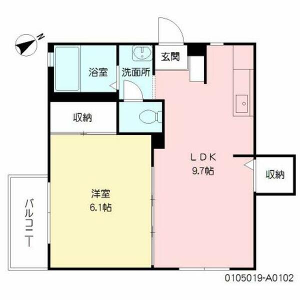 シャーメゾンＦ A0102｜鹿児島県鹿児島市伊敷４丁目(賃貸アパート1LDK・1階・34.00㎡)の写真 その2