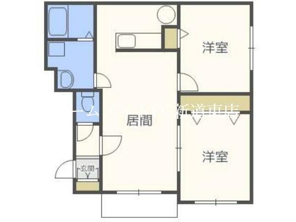 北海道札幌市東区北四十一条東２丁目(賃貸マンション2LDK・3階・55.00㎡)の写真 その2