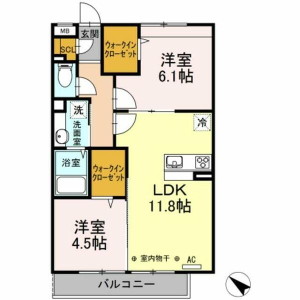 エクレール原宿｜神奈川県横浜市戸塚区原宿５丁目(賃貸アパート2LDK・3階・54.01㎡)の写真 その2