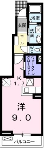 プリムローズ南浜Ａ 103｜徳島県徳島市新浜町３丁目(賃貸アパート1K・1階・32.94㎡)の写真 その2