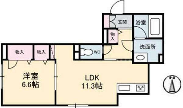 シャーメゾンステージ宇品東（ＢＥＬＳ認証） A0109｜広島県広島市南区宇品東１丁目(賃貸マンション1LDK・1階・46.77㎡)の写真 その2