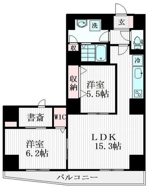 ミネルヴァ千住新橋｜東京都足立区梅田１丁目(賃貸マンション2LDK・7階・66.61㎡)の写真 その2