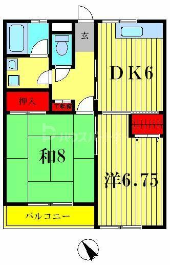 コーポ・ナディア｜東京都葛飾区東金町５丁目(賃貸アパート2DK・2階・47.93㎡)の写真 その2