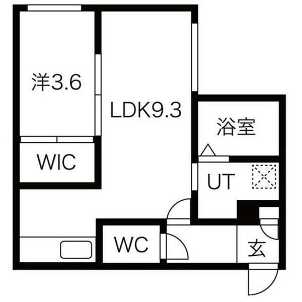 北海道札幌市中央区南十二条西１０丁目(賃貸マンション1LDK・4階・33.20㎡)の写真 その1
