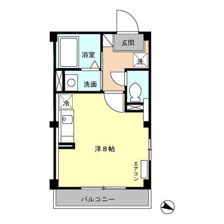 氷川台ヒルズ 306｜東京都練馬区氷川台４丁目(賃貸マンション1R・3階・22.91㎡)の写真 その2