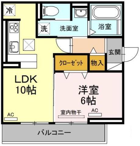 フレスコ 101｜徳島県徳島市南二軒屋町新開(賃貸アパート1LDK・1階・40.93㎡)の写真 その2