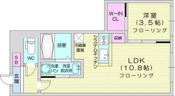 ＤＰレジデンス山鼻｜北海道札幌市中央区南十六条西９丁目(賃貸マンション1LDK・2階・34.29㎡)の写真 その2