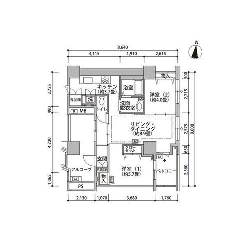 同じ建物の物件間取り写真 - ID:213103562615