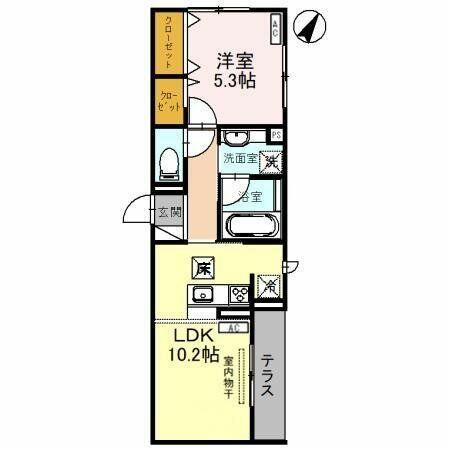 埼玉県吉川市美南２丁目(賃貸アパート1LDK・1階・40.48㎡)の写真 その2