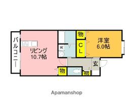 リーベンヴィーヴルⅡ 102 ｜ 福岡県田川市大字糒（賃貸アパート1LDK・1階・44.30㎡） その2