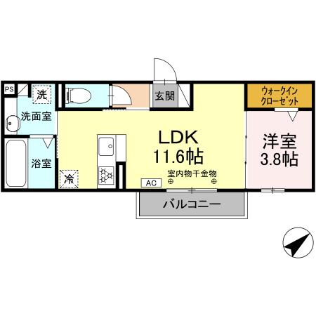 仮）東田中分譲賃貸ＰＪⅣ 202｜静岡県御殿場市東田中１丁目(賃貸アパート1LDK・2階・38.48㎡)の写真 その1