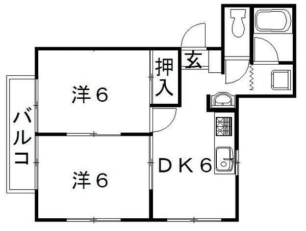 静岡県浜松市中央区萩丘５丁目(賃貸アパート2DK・1階・40.80㎡)の写真 その2