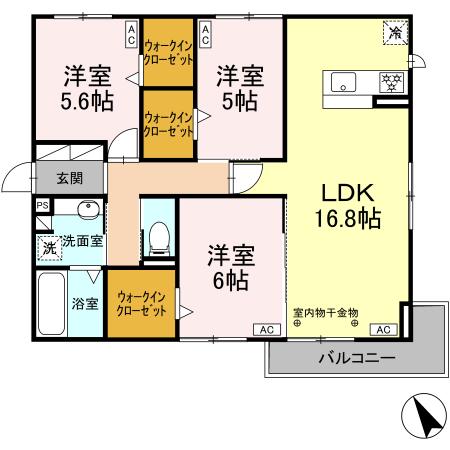 同じ建物の物件間取り写真 - ID:222016497616