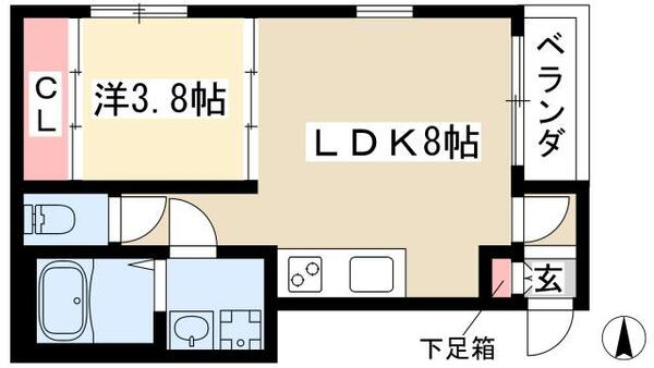 アルファート白金 302｜愛知県名古屋市昭和区白金１丁目(賃貸アパート1LDK・3階・30.76㎡)の写真 その2