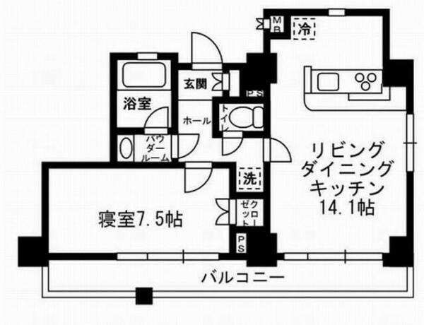 レジディア月島Ⅲ 1204｜東京都中央区月島３丁目(賃貸マンション1LDK・12階・45.96㎡)の写真 その2