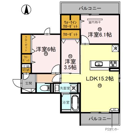 同じ建物の物件間取り写真 - ID:227080882897