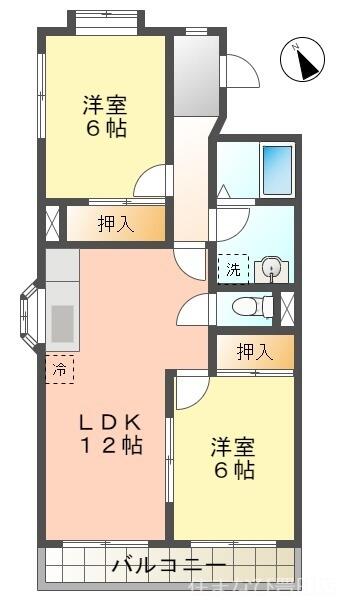 グリーンヒルＮｏ．１｜愛知県豊田市大林町１７丁目(賃貸マンション2LDK・2階・53.00㎡)の写真 その2