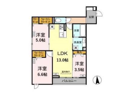 同じ建物の物件間取り写真 - ID:213101396458