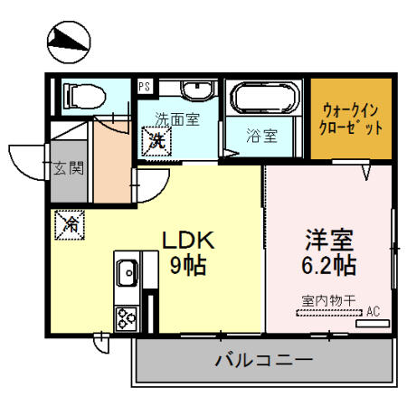 Ｄ－ｒｏｏｍ／／セジュール久米田 303｜大阪府岸和田市小松里町(賃貸アパート1LDK・3階・40.26㎡)の写真 その2