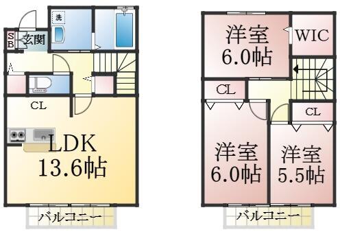 閑静な住宅地にある、落ちついた色合いのキレイな建物です。