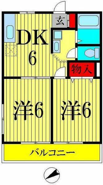 カサベルテ堀切 305｜東京都葛飾区堀切４丁目(賃貸マンション2DK・3階・41.15㎡)の写真 その2