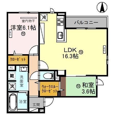 クラシスト今川４丁目 202｜大阪府大阪市東住吉区今川４丁目(賃貸アパート2LDK・2階・61.60㎡)の写真 その2