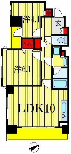 パークアクシス西船橋 505｜千葉県船橋市西船３丁目(賃貸マンション2LDK・5階・47.81㎡)の写真 その2
