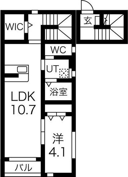 アルトゥーラＡ＆Ｗ｜宮城県黒川郡大和町吉岡字南金谷下(賃貸アパート1LDK・2階・46.33㎡)の写真 その2