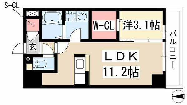 スティングレイつるま 302｜愛知県名古屋市昭和区鶴舞１丁目(賃貸マンション1LDK・3階・38.01㎡)の写真 その2