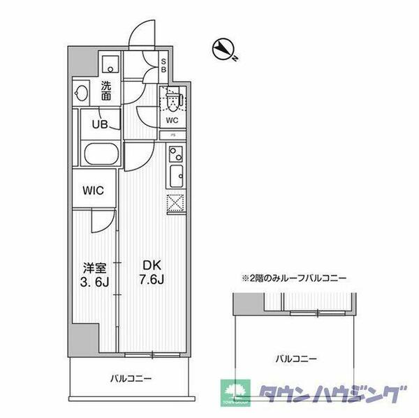 東京都板橋区相生町(賃貸マンション1DK・2階・30.30㎡)の写真 その2