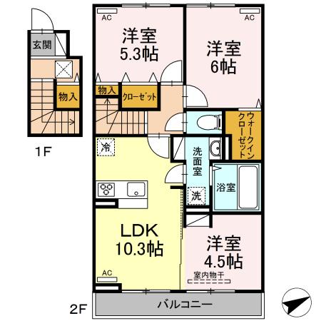 同じ建物の物件間取り写真 - ID:243006701728