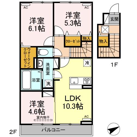 同じ建物の物件間取り写真 - ID:243006701702