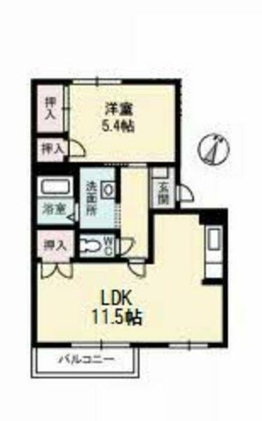 フレグランス福島　Ｄ棟 D0101｜岡山県倉敷市福島(賃貸アパート1LDK・1階・42.60㎡)の写真 その2