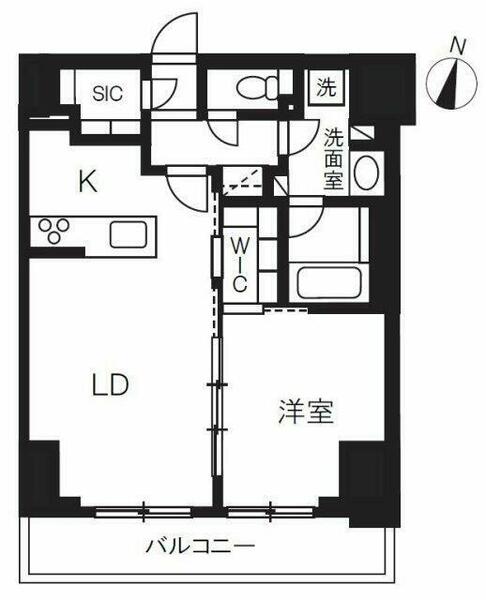 千葉県千葉市中央区新町(賃貸マンション1LDK・11階・52.80㎡)の写真 その2