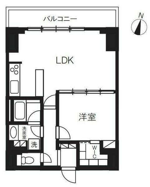 千葉県千葉市中央区新町(賃貸マンション1LDK・13階・51.20㎡)の写真 その2