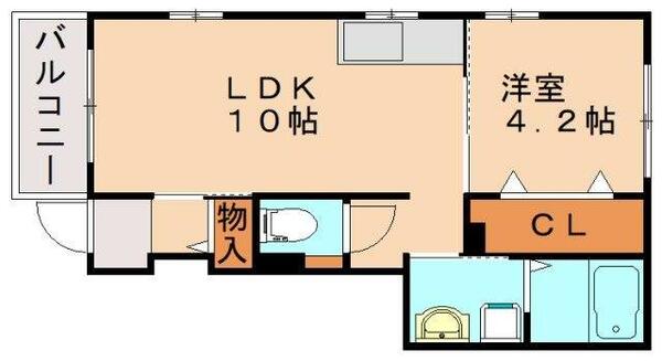 福岡県飯塚市南尾(賃貸アパート1LDK・1階・37.76㎡)の写真 その2