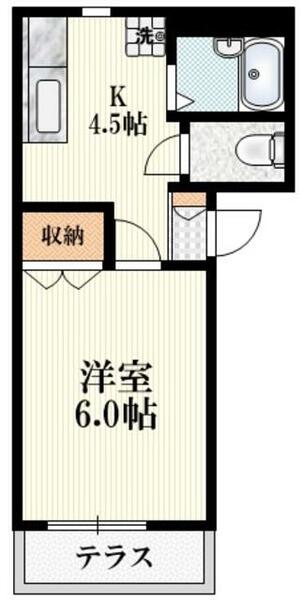 メゾンキュート 0103｜東京都立川市錦町１丁目(賃貸マンション1K・1階・24.22㎡)の写真 その2