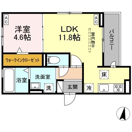 プレタクチュール中根町 103｜愛知県名古屋市瑞穂区中根町１丁目(賃貸アパート1LDK・1階・41.30㎡)の写真 その2