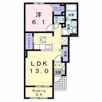 ジョワイユー 102 ｜ 群馬県桐生市広沢町７丁目（賃貸アパート1LDK・1階・50.09㎡） その2