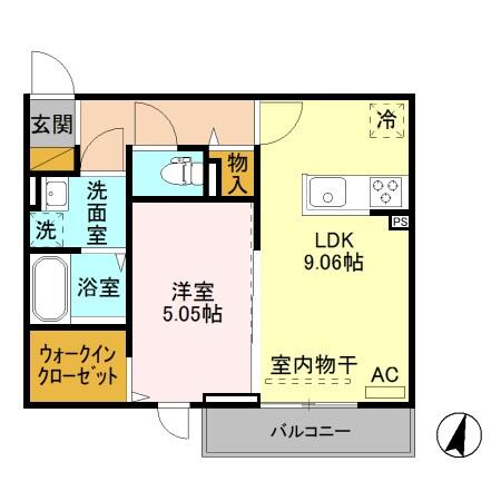 ルミナーレ 202｜新潟県上越市藤巻(賃貸アパート1LDK・2階・37.51㎡)の写真 その2