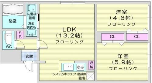 同じ建物の物件間取り写真 - ID:201022408433