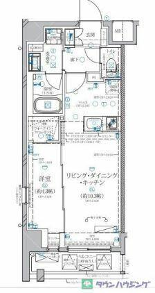 東京都北区赤羽１丁目(賃貸マンション1LDK・3階・36.80㎡)の写真 その2