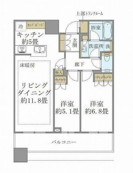 ブリリアタワーズ目黒サウスレジデンス 3503｜東京都品川区上大崎３丁目(賃貸マンション2LDK・35階・62.57㎡)の写真 その2