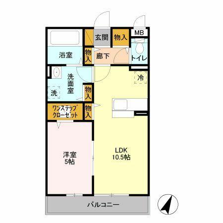 埼玉県草加市松江６丁目(賃貸アパート1LDK・1階・41.53㎡)の写真 その2