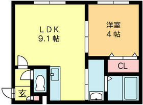 北海道札幌市中央区北五条西２２丁目（賃貸マンション1LDK・4階・30.39㎡） その2
