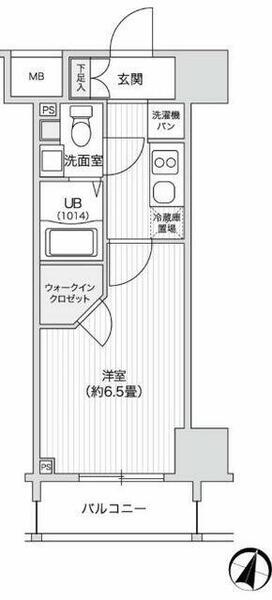 東京都渋谷区笹塚２丁目(賃貸マンション1K・12階・22.05㎡)の写真 その2